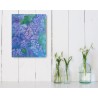 Lilac Flowes in Oil Impressionistic Art Impasto Oil Painting on Canvas