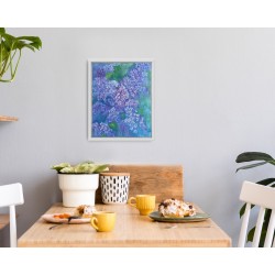 Lilac Flowes in Oil Impressionistic Art Impasto Oil Painting on Canvas