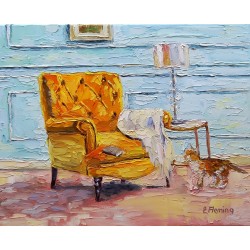 yellow chair painting