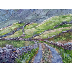 Rural Mountain Road  Stone Walls Wild Atlantic Way West Ireland Mayo