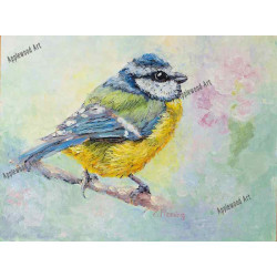 blue tit on a branch