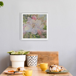Blossoms Oil Painting Wall Art Large Flower Image Floral Design Art