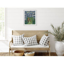 Ancient Ruined Cottage With Red Foxes in the West of Ireland