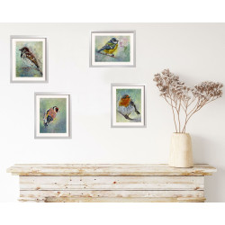 Beautiful Goldfinch Bird Handmade Painting in Acrylic