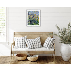 Strikingly Beautiful Silver Birch Tree with Autumny Bright Leaves