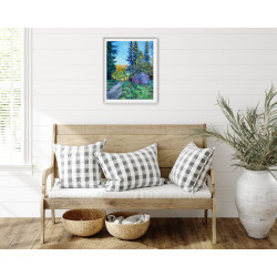 Strikingly Beautiful Silver Birch Tree with Autumny Bright Leaves