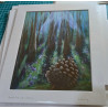 Fine Art Print of Bluebell Forest and a Pine Cone Original Painting